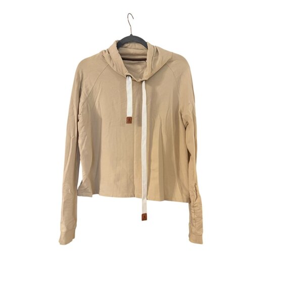 Wanakome Tops - Wanakome Cropped Cream Sweatshirt Hoodie Size Large Womens Canada